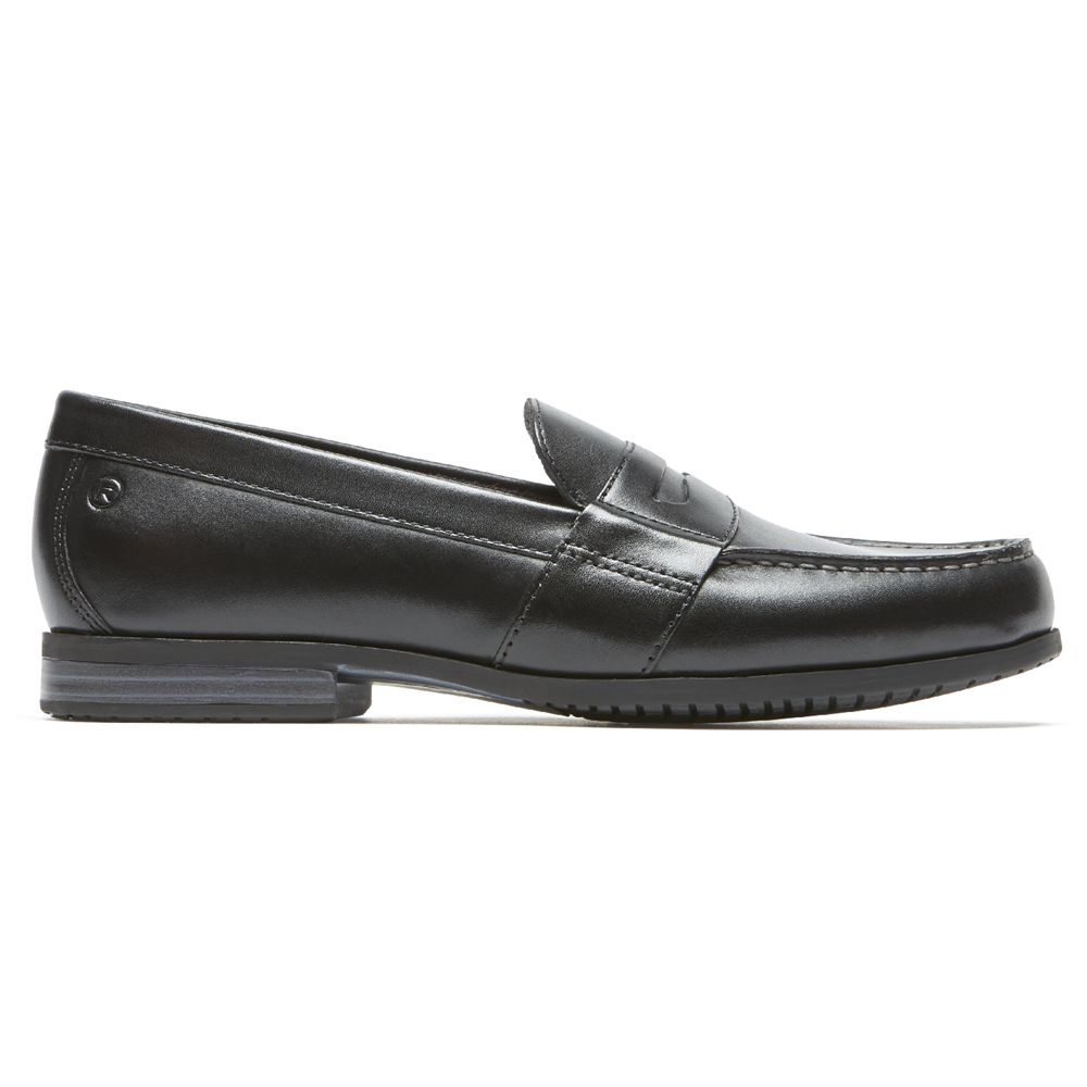 Mocasini Barbati Rockport Classic Lite 2 Penny Slip-Ons Negrii - Romania 1052-KIMLG